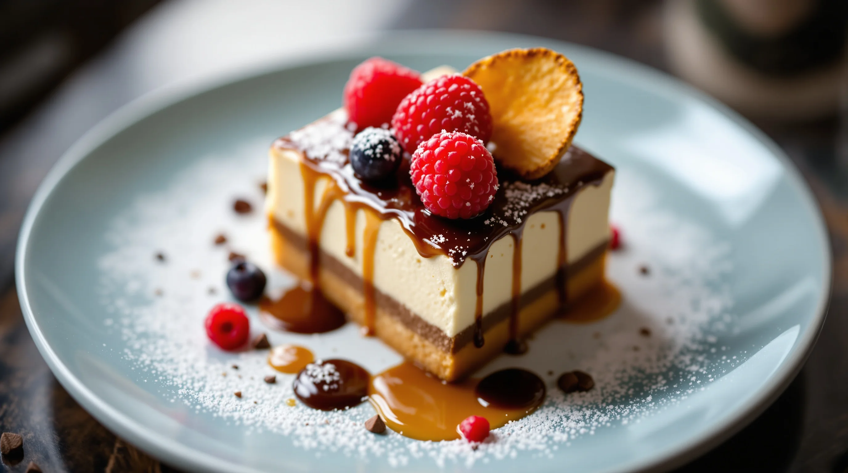 Bright flat-lay of colorful cupcakes, macarons and ice cream on a pastel backdrop