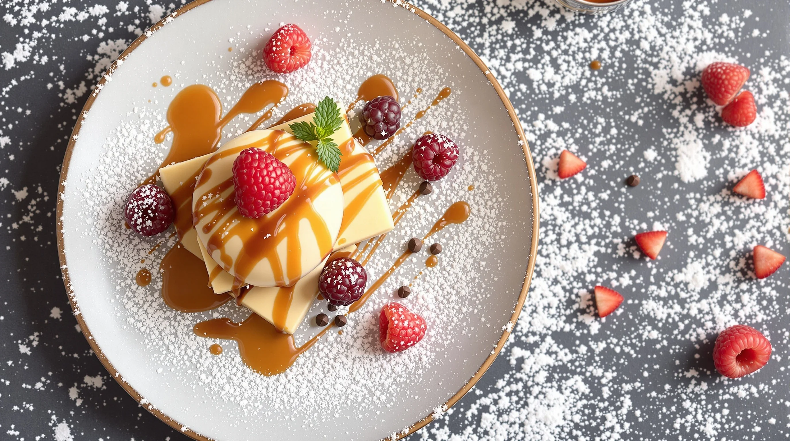 Smartphone with macro-lens attached photographing a tart