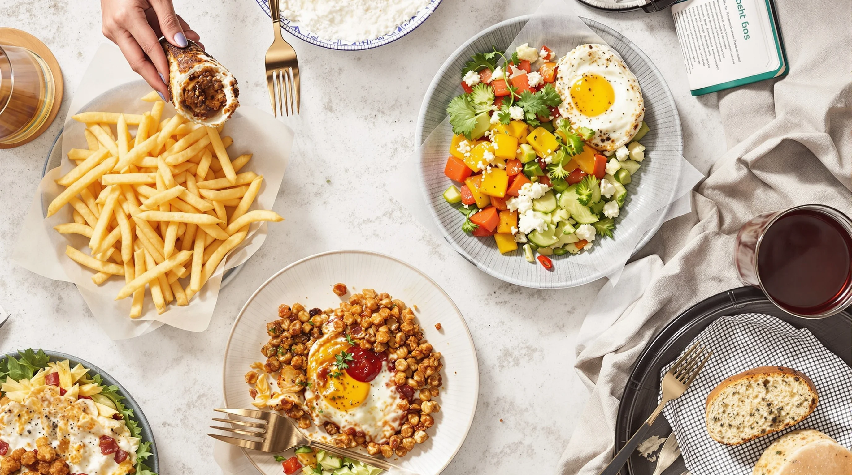 Close-up of a textured dish showing crispy surface and sauce detail