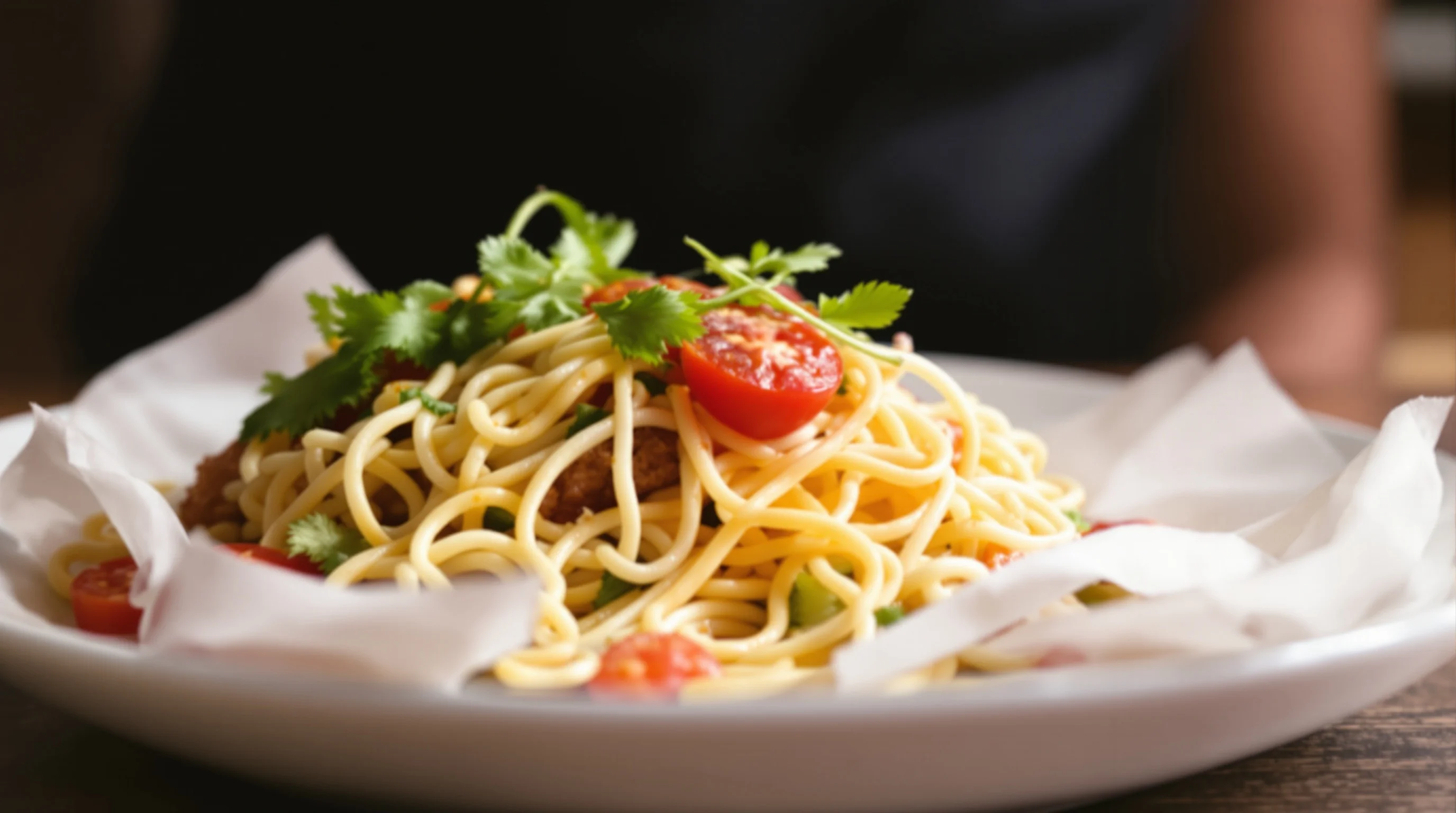 Chef uploading phone photo to an AI tool and selecting a style