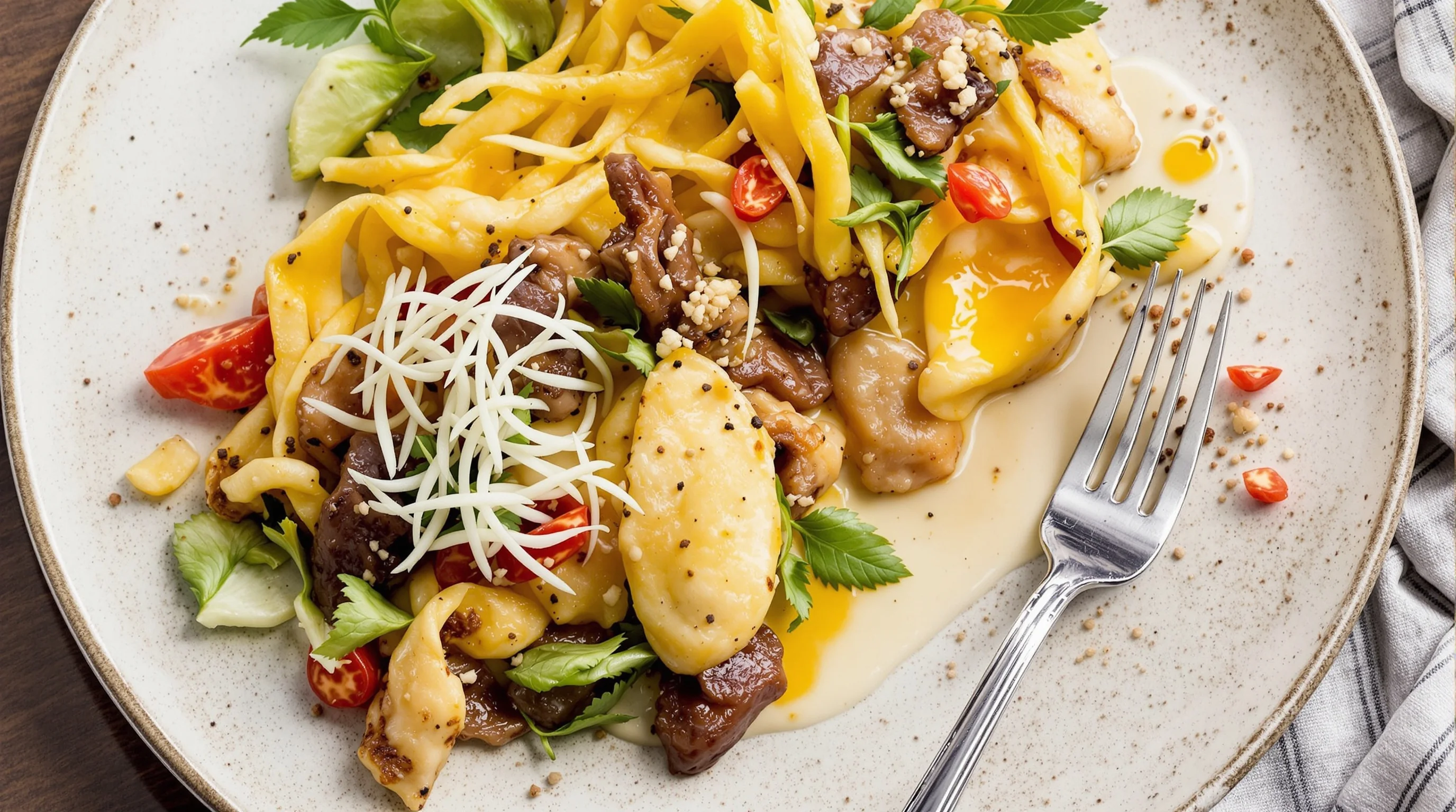 AI-enhanced menu photos showing style variations