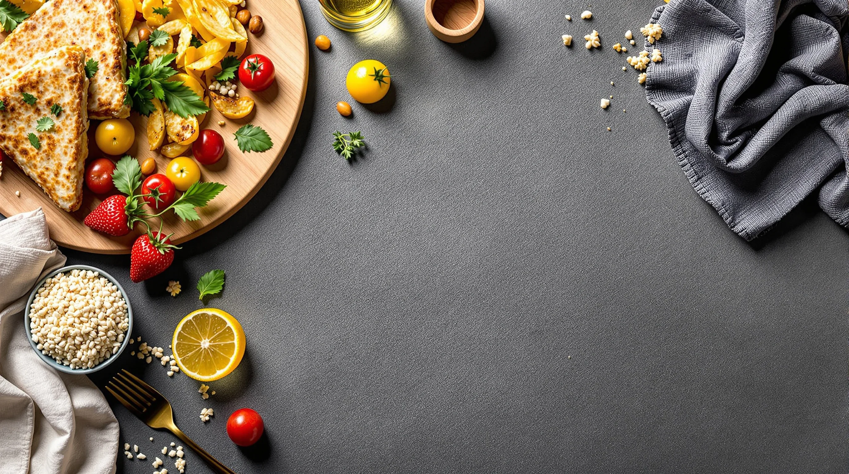 Before-and-after flat-lay edit showing increased clarity and corrected white balance