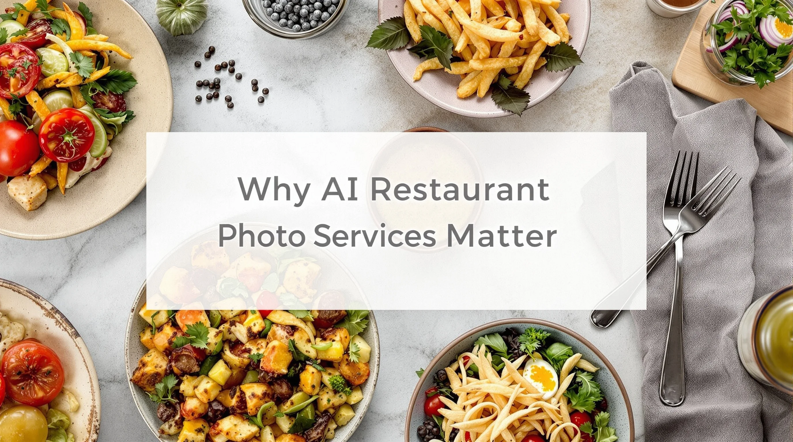 Before-and-after AI transformation of a menu item